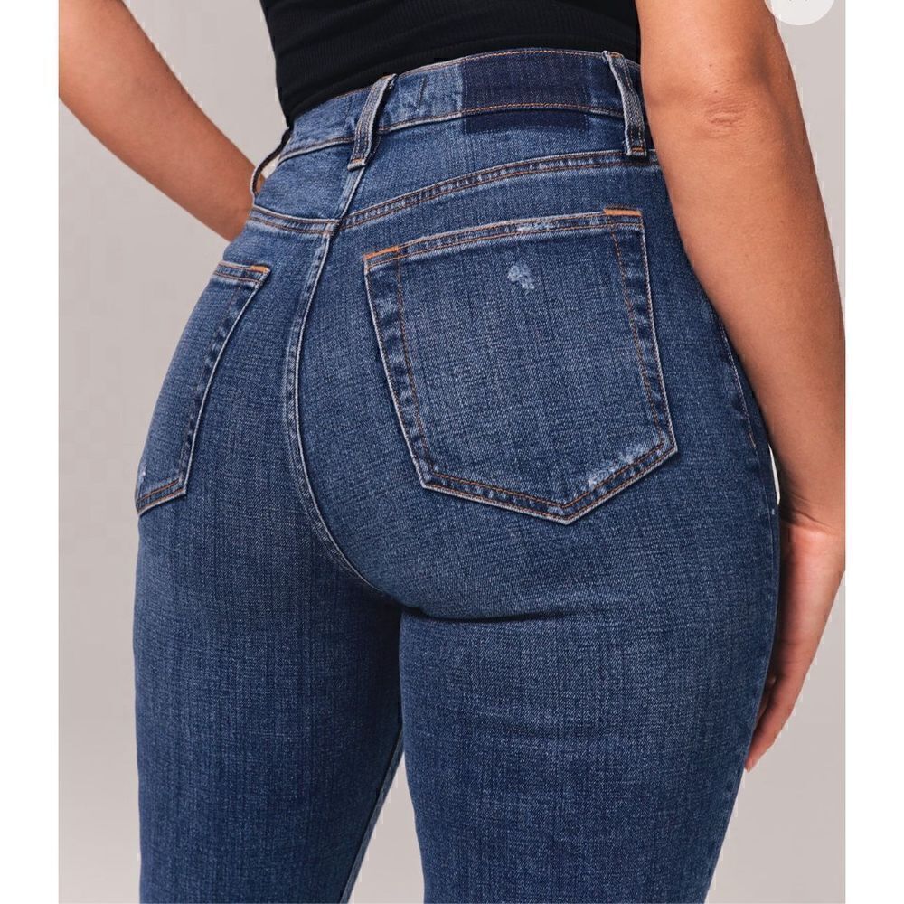 Abercrombie & Fitch 26 Short Curve Love The Ankle Straight Ultra High Rise distr - Picture 5 of 9